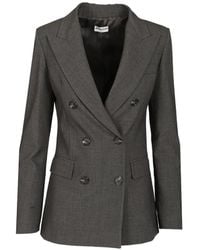 Al Duca d'Aosta - Double-Breasted Peak-Lapel Blazer - Lyst