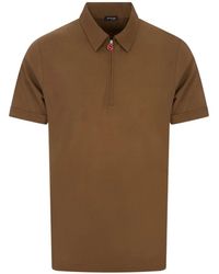 Kiton - Zip-Up Piqué Polo Shirt - Lyst