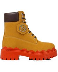 Philipp Plein - Nabuk Lace-Up Boots Immersed - Lyst