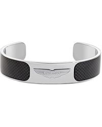 Aston Martin - Carbon-Fibre Logo-Plaque Bangle - Lyst