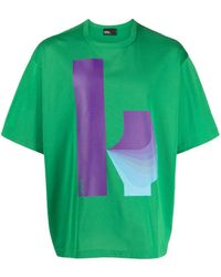 Kolor - T-Shirt mit Logo-Print - Lyst