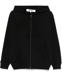 COMME DES GARÇONS PLAY - Signature Heart-Patch Cotton Hoodie - Lyst