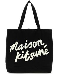 Maison Kitsuné - Logo-Lettering Tote Bag - Lyst