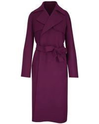Michael Kors - Jennifer Wollen Jas Met Ceintuur - Lyst