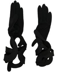 Yohji Yamamoto - Cut-out Detail Cotton Gloves - Lyst