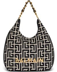 Balmain - 1945 Soft Hobo Large Shoulder Bag - Lyst