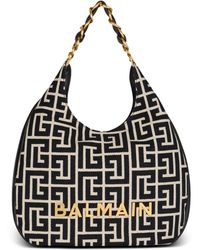 Balmain - 1945 Große Soft Hobo Schultertasche - Lyst