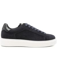 Doucal's - Clay Suede Lace-Up Sneakers - Lyst