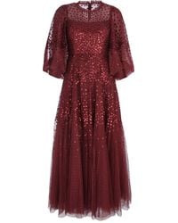 Needle & Thread - Scallop Sequin-Embellishment Midi Dress - Lyst