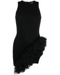 David Koma - Ruffle-Hem Asymmetric Minidress - Lyst
