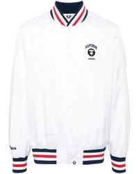 Aape By A Bathing Ape - Stripe-Trim Bomber Jacket - Lyst