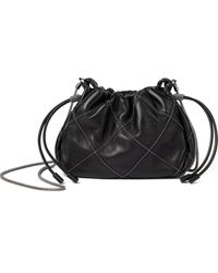 Brunello Cucinelli - Gesteppte Beuteltasche Mit Kordelzug - Lyst