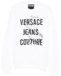 Versace Jeans Couture - Printed Crew-Neck Sweatshirt - Lyst