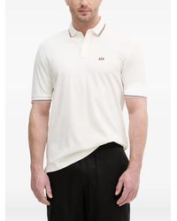 ARMANI EXCHANGE - Logo-Embroidered Polo Shirt - Lyst