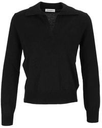 Kangra - V-Neck Long-Sleeve Polo Sweater - Lyst