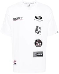 Aape By A Bathing Ape - T-Shirt Met Maangezicht Logo - Lyst