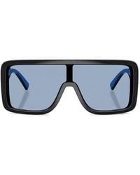 Dolce & Gabbana - Logo-Lettering Geometric-Frame Sunglasses - Lyst