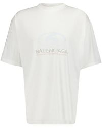 Balenciaga - Surfer Logo-Print Cotton T-Shirt - Lyst