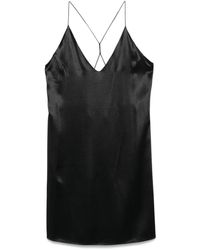 THE NINA STUDIO - Robe Courte En Satin Duchesse - Lyst