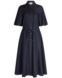 Patou - Midi Belted Button-Front Dress - Lyst