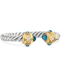 David Yurman - 14Kt And Sterling Renaissance Topaz And Diamond Ring (2.3Mm) - Lyst