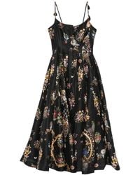 CAMILLA - Vestido Midi Con Motivo Floral Y Cristales - Lyst