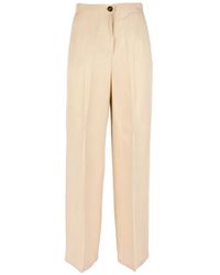 Marella - High-Waisted Pressed-Crease Trousers - Lyst