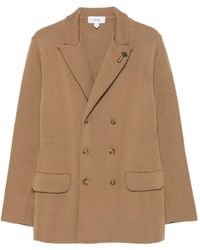 Lardini - Double-Breasted Peak-Lapel Jacket - Lyst