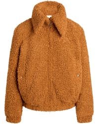 Patou - High-Neck Faux-Fur Bomber Jacket - Lyst