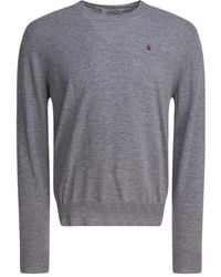 McQueen - Inverted-Skull Wool Sweater - Lyst