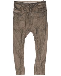 Masnada - Drop-crotch Linen Trousers - Lyst