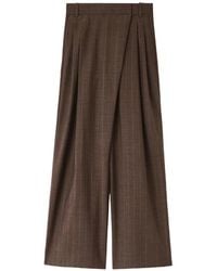 Ganni - Wollen Broek Met Krijtstreep - Lyst