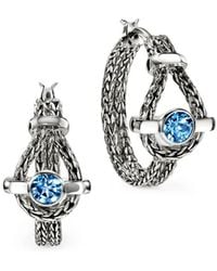 John Hardy - Icon Topaz Hoop Earrings - Lyst