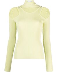 Coperni - Gerippter Pullover Mit Cut-Outs - Lyst