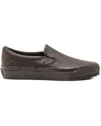 Vans - Check-Pattern Leather Sneakers - Lyst