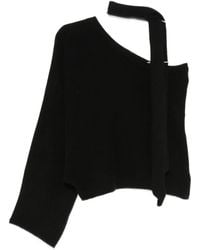 FEDERICA TOSI - One-Shoulder Scarf-Detail Sweater And Scarf Set - Lyst