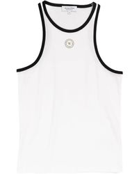 Sporty & Rich - Camiseta sin mangas con aplique del logo - Lyst