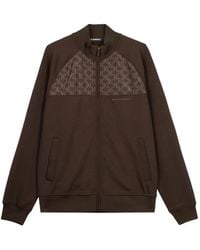 KARL LAGERFELD - Logo-Pattern Zip-Up Jacket - Lyst