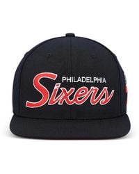 Mitchell & Ness - Nba Team Script 2.0 Philadelphia Sixers Snapback Cap - Lyst