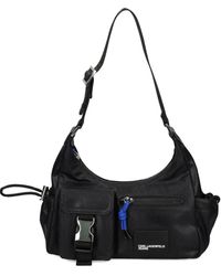 Karl Lagerfeld - Bolso de hombro utility pequeño vaquero - Lyst