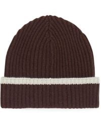 Brunello Cucinelli - Ribbed-Knit Beanie Hat - Lyst