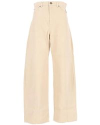 Weekend by Maxmara - Ordine Wide-Leg Cotton-Drill Trousers - Lyst