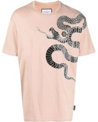 Philipp Plein - Embellished Snake-Print T-Shirt - Lyst