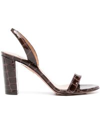 Aquazzura - So Nude 85mm Leather Sandals - Lyst