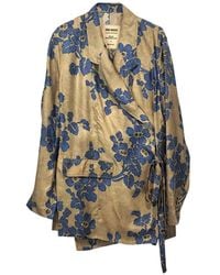 Uma Wang - Floral-Print Tie-Fastening Blazer - Lyst
