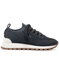 Brunello Cucinelli - Knitted Low-top Sneakers - Lyst