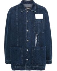 A_COLD_WALL* - Logo-Print Denim Jacket - Lyst
