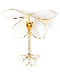 Shanghai Tang - Ginger Flower Crystal-Embellished Brooch - Lyst