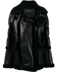 Nicole Benisti Jacke mit Shearling-Besatz - Schwarz