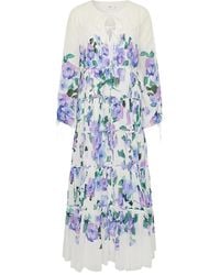 Aje. - Vestido largo Clover a capas con motivo floral - Lyst